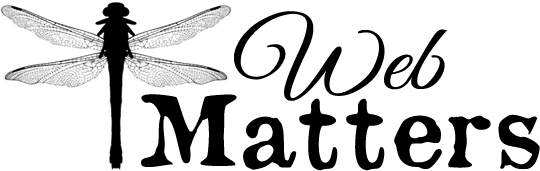 WebMatters logo with dragonfly